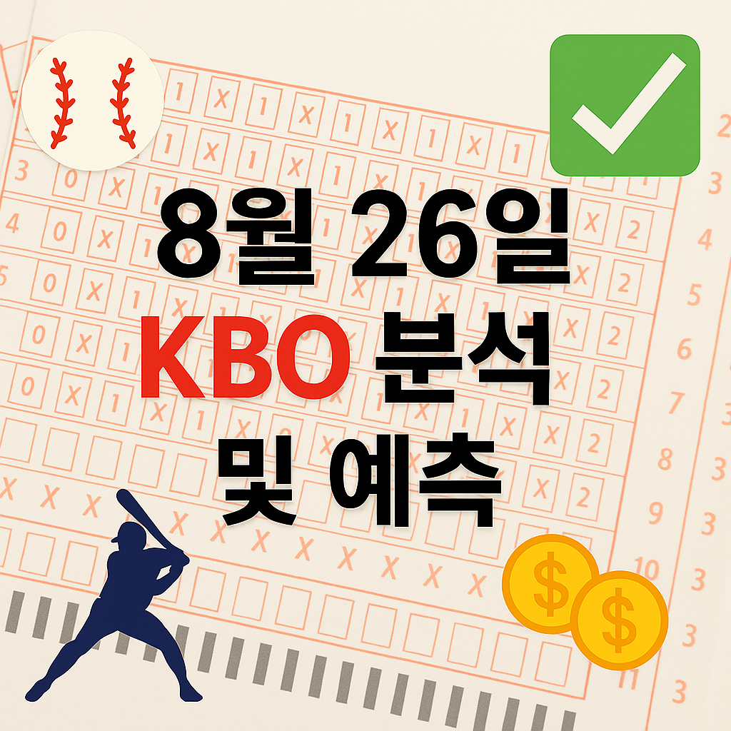 2025년 8월 26일 KBO 승부예측 & 배팅픽 정리 1 ChatGPT Image 2025년 8월 26일 오후 01 51 15