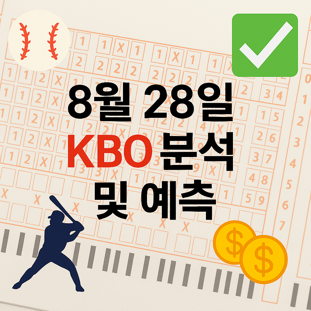2025년 8월 28일 KBO 승부예측 & 배팅픽 정리 1 ChatGPT Image 2025년 8월 28일 오후 01 54 25